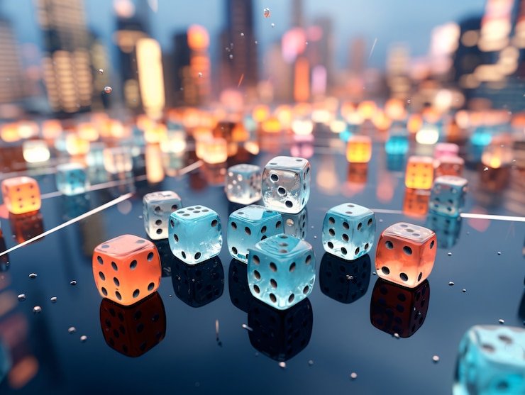 Grafik manajemen bankroll untuk permainan slot dengan contoh sesi bermain dan batas kerugian